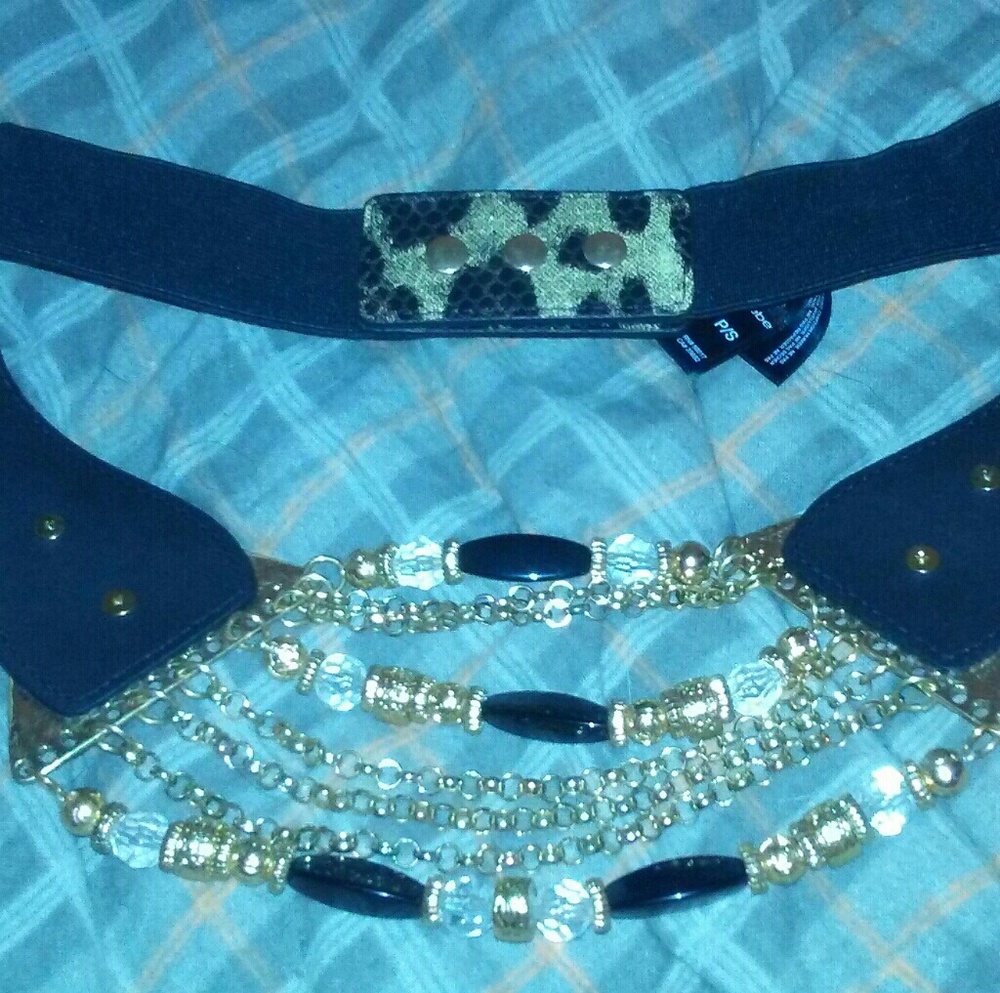 Bebe black Chain Belt